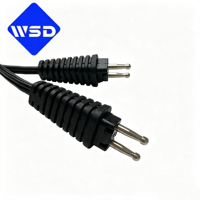 Cable de Alimentación de Doble Conductor UL2468 22AWG con Conector Jack de 2.1mm a 2 Pines, Longitud Personalizada, para Controlador LED y Cámara de Seguridad