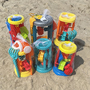 Unisex Children's Plastic Beach Toy Set with <b>Hourglass</b> & Beach Car-0-24 Months Mesh Bag Packaging - Product Image 4