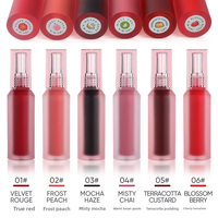 Rouge à lèvres liquide mat velours MLM, haute pigmentation, végétalien, waterproof, longue tenue, couleur lèvres lisse, idéal pour les fêtes et les voyages