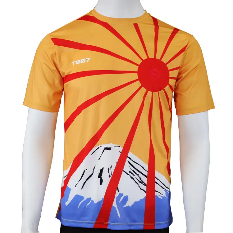 New Arrival Sublimation Printing Cool Design O-Neck Polyester Sport T Shirt For Men Custom