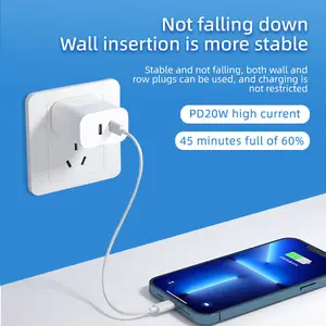 AMZ Best-selling ETL Certified PD20W Charger 2c 20W Fast Charging Head Suitable For Apple IPhone 11 12 13 14 15 Set