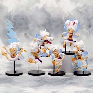 หุ่นแอ็คชั่นการ์ตูนญี่ปุ่น3D 5ชิ้น/เซ็ต10ซม. ลายการ์ตูน Nika luffy unisex - Product Image 5