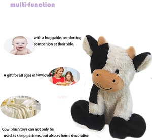 Peluche de vache de <span class=keywords><strong>dessin</strong></span> <span class=keywords><strong>animé</strong></span>, jouet en peluche doux et câlin pour enfants - Product Image 5