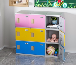 Colorful Durable ABS Plastic Dustproof Modern Detachable Multifunction Schoolbag Storage Cabinets 4-5L Capacity Lockable - Product Image 6
