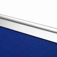 Tableau d'affichage mural en feutre bleu avec cadre en aluminium, panneau d'affichage pour bureau, école et maison