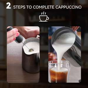 Espumador de leche eléctrico de mano automático con pilas <span class=keywords><strong>AA</strong></span> barato al por mayor de fábrica, batidor Matcha para café, café con leche, capuchino - Product Image 6