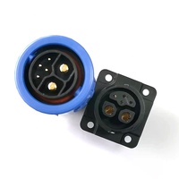 Harga pabrik M23 6 Pin 2 + 4 konektor sepeda tahan air pengeluaran baterai 6 Pin untuk E sepeda Push Lock besar konektor pengisi daya ev