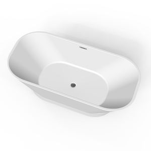 Desagüe de <span class=keywords><strong>Bañera</strong></span> Acrílico Moderno, Independiente y Duradero, Modelo TONA <span class=keywords><strong>Princess</strong></span>, Blanco/Negro Brillante, Desagüe Central, 1 Año de Garantía, 100% - Product Image 1