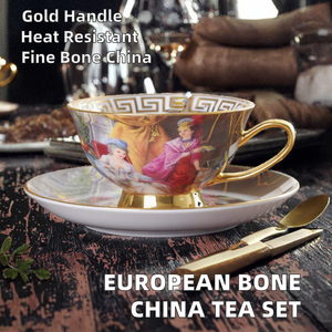 <span class=keywords><strong>Tazza</strong></span> da <span class=keywords><strong>caffè</strong></span> tradizionale in ceramica turca con manico in <span class=keywords><strong>oro</strong></span> Bone China <span class=keywords><strong>tazza</strong></span> da tè torna a scuola essenziale artigianale tazze da tè piattini - Product Image 3