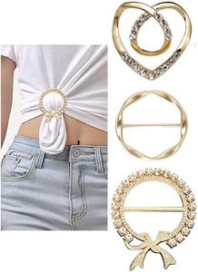 Broche de Metal de Moda con Pedrería, Anillo Circular, Clip para Camisa, Accesorios para Hijab, Alta Calidad, para Todas las Temporadas, para Mujer - Product Image 5