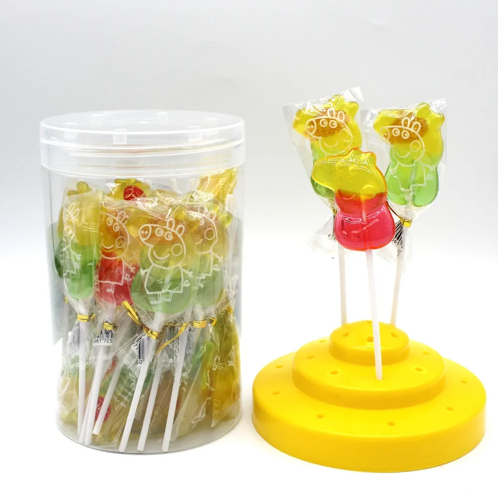 3D Multi-Flavor Hard Candy Fruit Power Lollipop 1.26KG Boxed Multi-Color Sweet Halal Animal shape lollipop