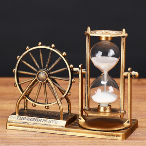 Modèle de minuteur créatif de style européen, peint à la main, en forme de grande roue et sablier, pour décoration intérieure et cadeau étudiant L-764 - Product Image 1