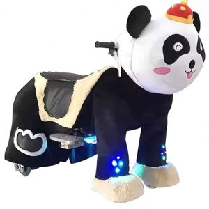 Unisex Electric Kids Plush Ride-On <b>Toy</b> Animals in Mall Horse Dog <b>Panda</b> Bear-Coin Operated Kiddie Rides - Product Image 1
