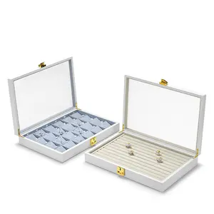 Anneau Vitrine Organisateur Bijoux Plateau De Rangement Pour Anneaux Titulaire Avec Couvercle Avec Haute Qualité Anneaux Bijoux Boîtes De Rangement