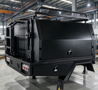 Caisse de chargement en aluminium 4x4 pour pick-up, sur mesure, avec auvent et boîtes à outils latérales coulissantes