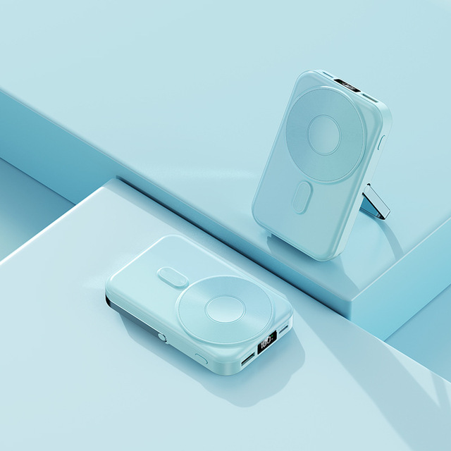 New Alloy Mini 22.5W Wireless Magnetic Fast Charging Power Bank Compatible for for Earphones Watches Mobile Power Supply