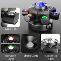 Ihomemix 6-Arm Bee Eye Moving Head RGBW Rotierendes Disco-Licht 150W Laser 4-in-1 Bühnenlicht DMX512/Schallaktivierte Partybeleuchtung