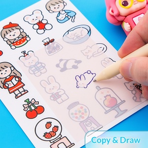 Morandi Color Transparent PET <b>Sticky</b> <b>Notes</b> Self Adhesive Minimalist Ins Tearable Memo Labels For Student <b>Note</b> Taking - Product Image 4