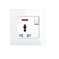 Bingoelec UK 13A prise commutée avec petit bouton marche/arrêt avec USB A + C 2.1A CE z-wave 220V panneau en plastique prise britannique 86*86mm