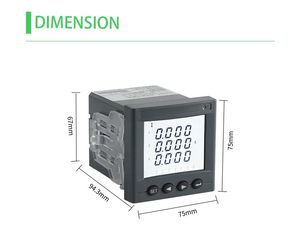 <span class=keywords><strong>Acrel</strong></span>-Medidor de panel de monitor de potencia multifunción LCD trifásico, modelo KC, con pantalla LCD - Product Image 5