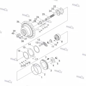 R320LC/R330LC-9 viagem escavadeira motor hidráulico do conjunto do kit de reparação do motor 38K8-40100 31Q9-40033 38K841110