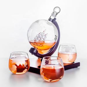 Nave antica 28 oz Set Decanter <span class=keywords><strong>da</strong></span> 850 ml con 4 bicchieri a globo di <span class=keywords><strong>Whisky</strong></span> grande regalo per gli uomini-<span class=keywords><strong>collezione</strong></span> di <span class=keywords><strong>Whisky</strong></span> e <span class=keywords><strong>Whisky</strong></span> - Product Image 2