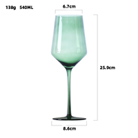 Style Simple et Moderne Coloré Coloré Violet Ambre Orange Vert Gobelet Tasse À Eau Verres À Vin Rouge pour Décoration De Vaisselle De Mariage