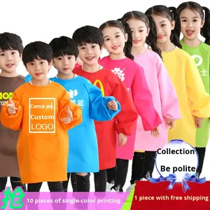 Tablier de peinture réversible à manches longues en polyester pour enfants X-6665, pour les enfants plus âgés, tablier pour la maternelle, <span class=keywords><strong>dessin</strong></span> artistique - Product Image 3