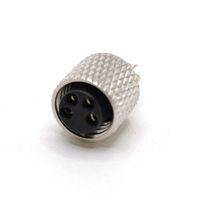 Suministro de fábrica Código A Hembra M8 Conector moldeado de 4 pines para cable de extensión