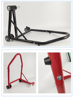 Ensemble complet pour support de roue avant et arrière, support de roue arrière pour moto et voiture, cadre de support avec outil de réparation de pneus pour rampes et supports