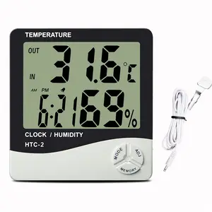 Termometer dan Higrometer Digital Dalam dan Luar Ruangan, Pengukur Kelembaban Hidrometer, Instrumen Temperatur