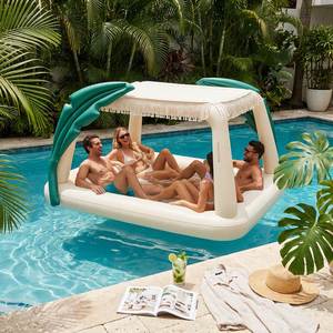 Piscina Inflable de PVC de Alta Capacidad con Sombrilla, Válvula de Seguridad, Ecológica y Portátil para Uso en el Mar - Product Image 1