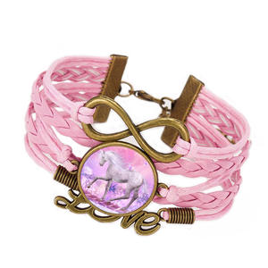 Su misura sublimazione in pelle artigianato intrecciato braccialetto in metallo braccialetto con regolabile per regali da <span class=keywords><strong>donna</strong></span> - Product Image 2