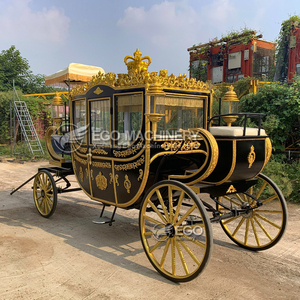 Carruaje Real de Lujo con Caballos para Bodas y Turismo, 4-6 Personas, Neumáticos de Goma Sólida, Vehículo Eléctrico para Bodas Reales - Product Image 3