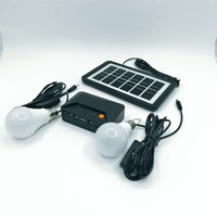 Kit d'éclairage solaire LED 3W pour camping, lampes à panneaux solaires, batterie au lithium 6000mAh, étanche IP65, système d'éclairage pour jardin et route