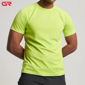 T恤制造商定制标志跑步男士运动快干t恤棉健身训练健身房男士t恤