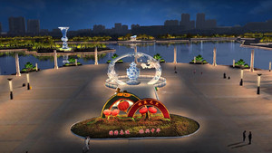 โครงการออกแบบไฟตกแต่งภูมิทัศน์สวนสาธารณะริมทะเลสาบในเมือง ไฟสวนกลางคืน ไฟตกแต่งภายนอกอาคาร บริการออกแบบครบวงจร - Product Image 3