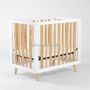 Cuna Moderna Ajustable de Madera para Bebés y Niños - Uso en Sala de Estar, Dormitorio, Hotel y Hospital - 1 Año de Garantía - Product Image 4