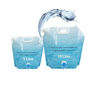 Kantong Plastik Kemasan Air Reusable Custom Pabrikan 3L 5L 10L 15L dengan Spout dan Anti Bocor untuk Jus Bir - Product Image 1