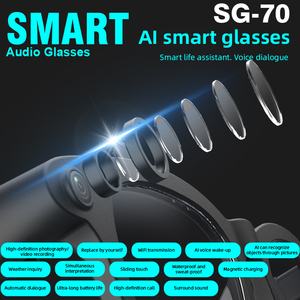 Lunettes de soleil intelligentes SG-70 Wedtserha, best-seller, à prix réduit, anti-lumière bleue, enregistrement audio-vidéo, traducteur IA, Wi-Fi, magnétiques - Product Image 4