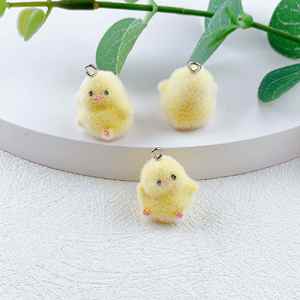 Plush Ducks Dog Keychain Dog Mini Cute 3D Pvc <b>Key</b> Chains Kids Bag Charm Pendant Animal <b>Key</b> <b>Ring</b> Resin Flocking Keychain - Product Image 5