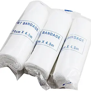 Bande de bandage de gaze stérile médicale à haute absorption personnalisée rouleaux de pansements médicaux