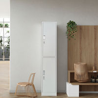 Armoire de rangement moderne en acier thermolaqué verrouillable, autoportante, anti-corrosion, pour chambre, appartement, hôpital, salon