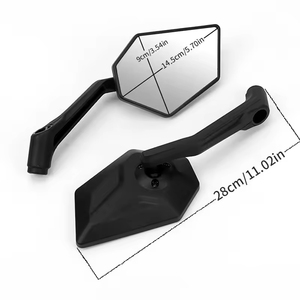 Espejos Retrovisores de Motocicleta de Gran Angular de Acero Inoxidable, Ajuste Universal para Ninebot Niu para Qianjiang Eléctrico - Product Image 3