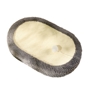 Sisal Cat Scratching Bed With Rabbit Fur Padding Durable <b>Scratch</b> <b>Pad</b> For Cats Sleeping And Claw Care - Product Image 3