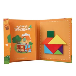 아이들의 다채로운 나무 자기 퍼즐 보드 책 클립 스타일 나무 퍼즐 보드 어린이 퍼즐 장난감