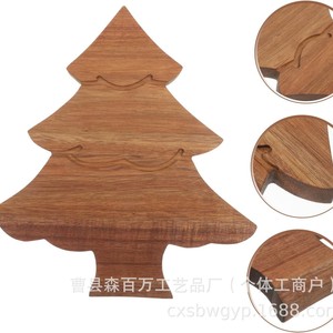 Tabla de Quesos de Madera Maciza con Forma Irregular de Árbol de Navidad, Solo Lavar a Mano, Para Servir Frutas y Aperitivos - Product Image 4