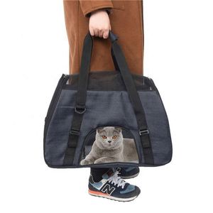 Sacs de transport pliables respirants en maille souple pour animaux de compagnie, approuvés par les compagnies aériennes, personnalisables, de luxe, à faible MOQ, pour chiens et chats - Product Image 4