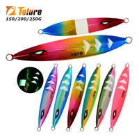 Tolure nouveau 150g/200g/250g gros gibier gabarit en métal effet lumineux naufrage rapide appât de pêche vertical jigging leurre de pêche