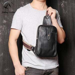 Sac bandoulière en cuir de vache véritable Andong pour homme, mode streetwear, décontracté, multifonctionnel, sac de voyage, sac à bandoulière, sac à main - Product Image 1